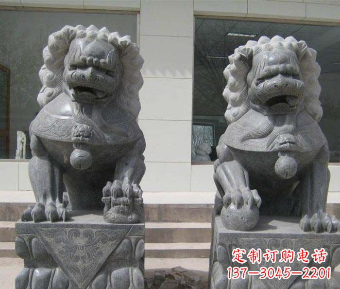 宁德大理石雕刻的狮子雕塑
