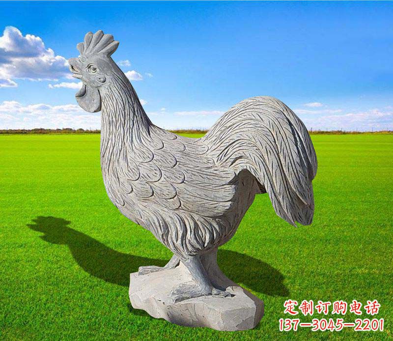 宁德大理石公鸡雕塑精美的艺术瑰宝