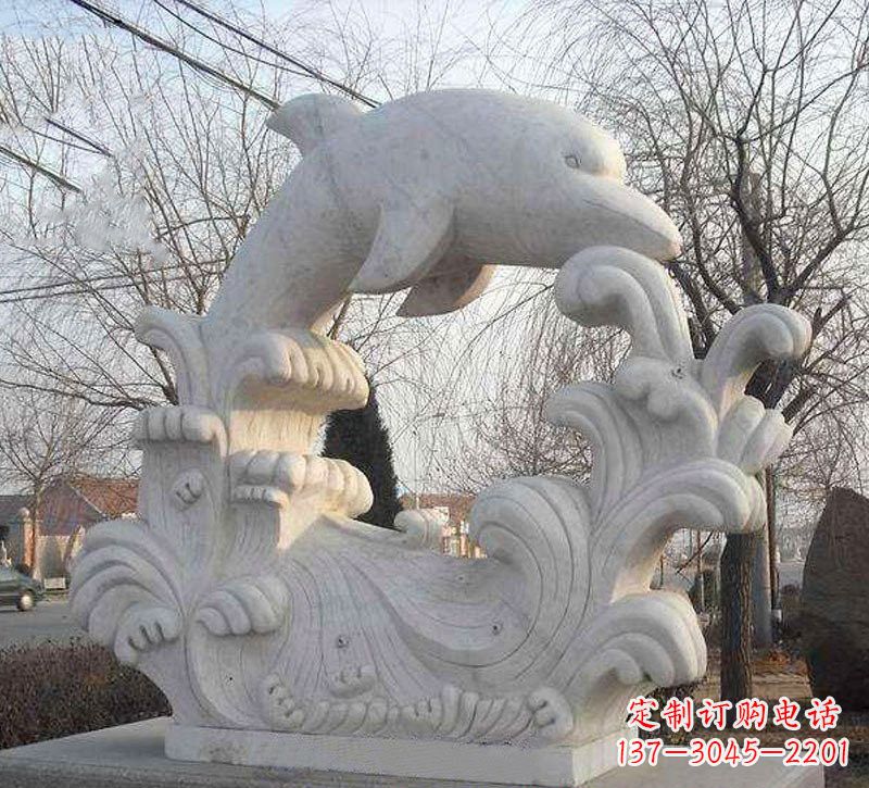 宁德海豚浪花大理石雕塑