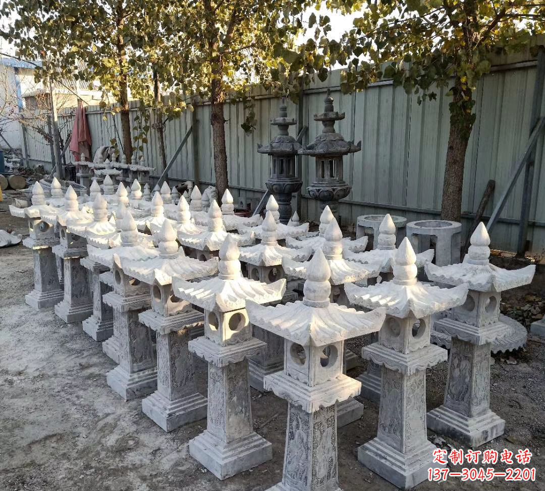 宁德优雅摩登,大理石公园石灯雕塑
