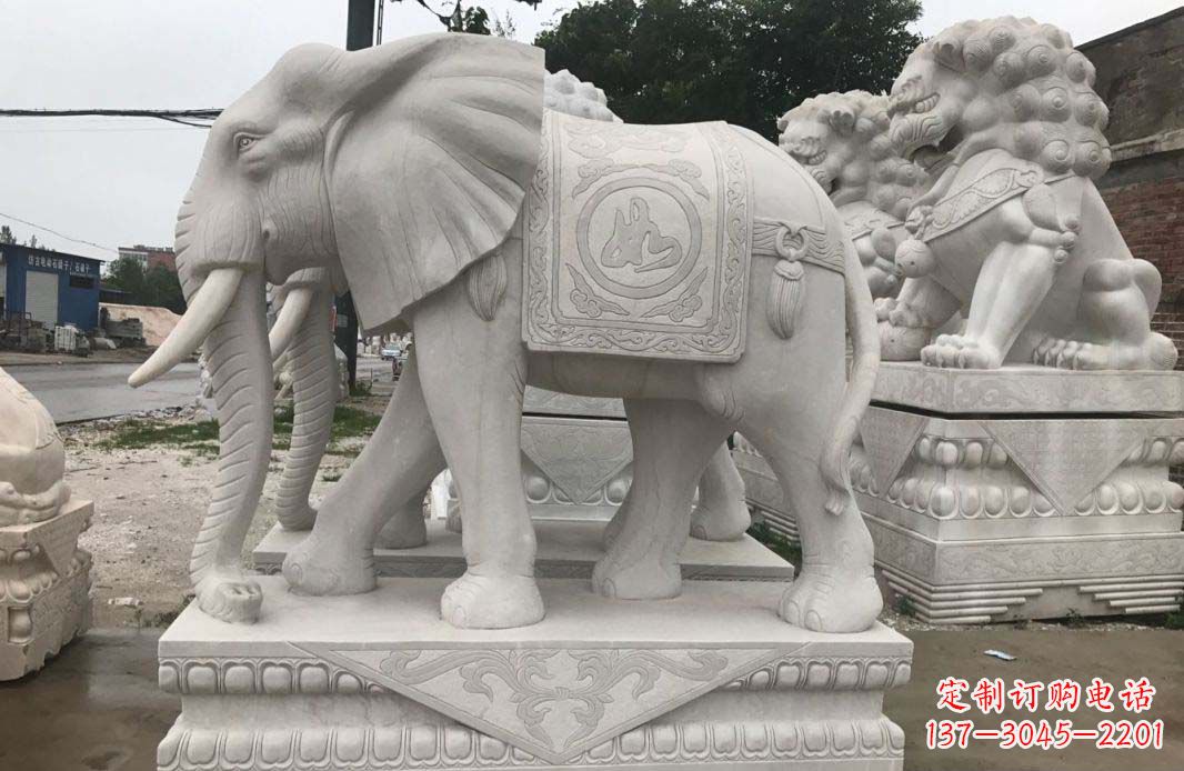 宁德大理石大象雕塑