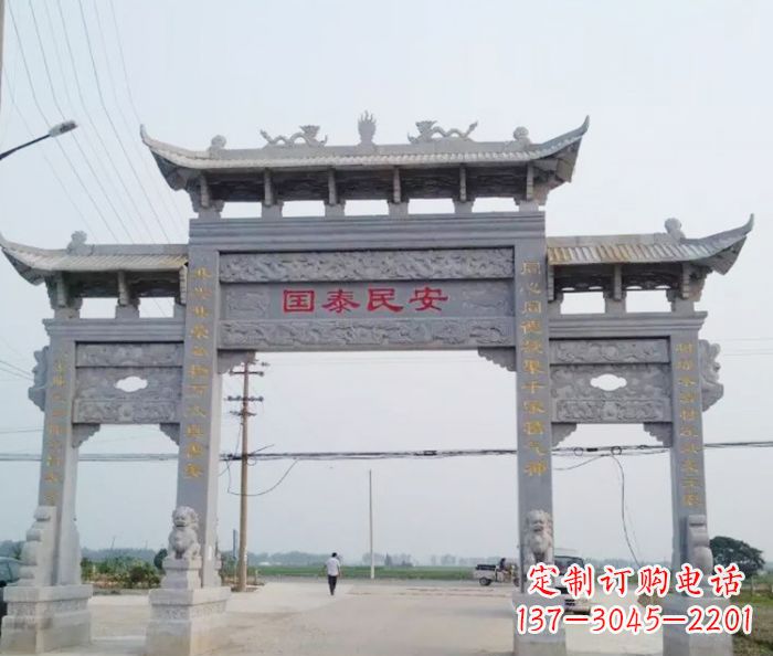 宁德精良石雕牌坊雕塑