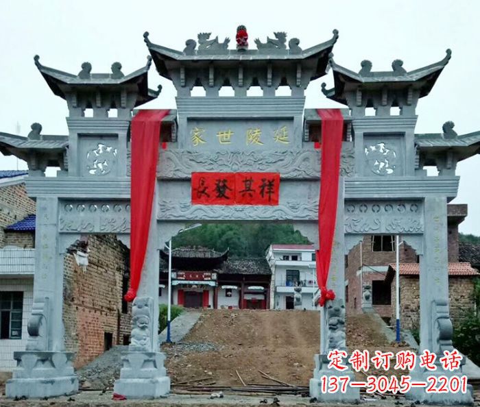 宁德精美大理石牌坊雕塑