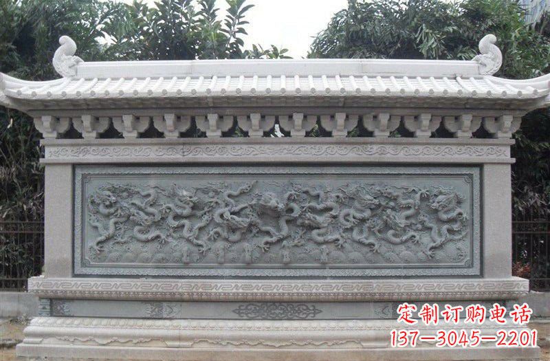 宁德大理石九龙壁雕塑