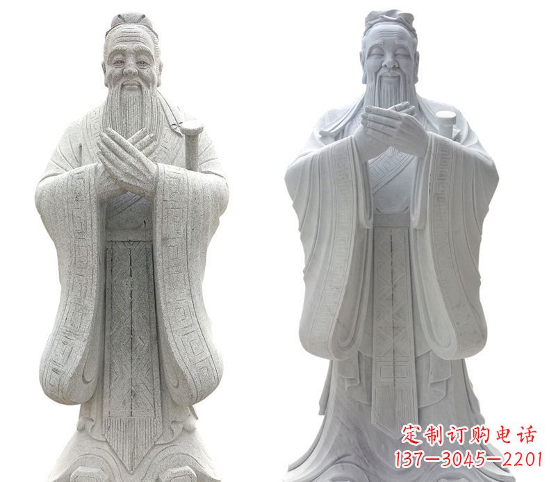 宁德大理石孔子行教像古代名人石雕