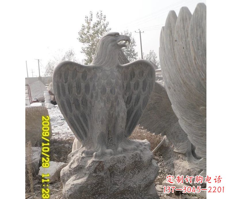 宁德大理石老鹰雕塑,高贵雄威气势
