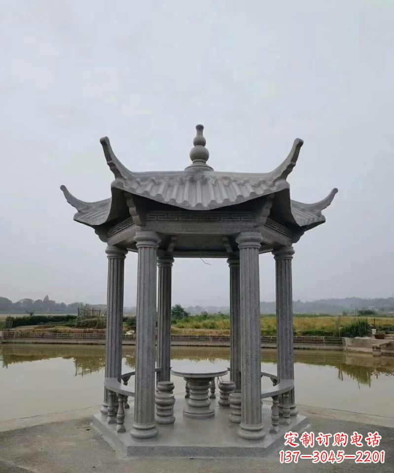 宁德大理石凉亭石雕塑,优雅经典无双