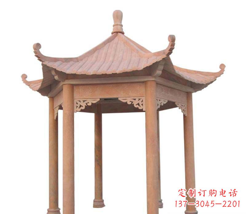 宁德大理石六角凉亭雕塑