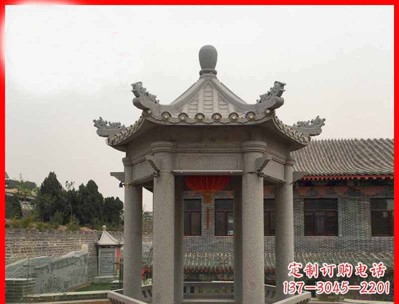 宁德大理石六角凉亭石雕
