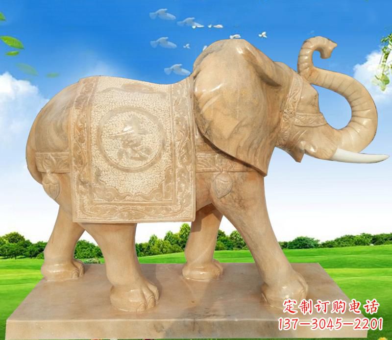 宁德大理石喷水大象雕塑