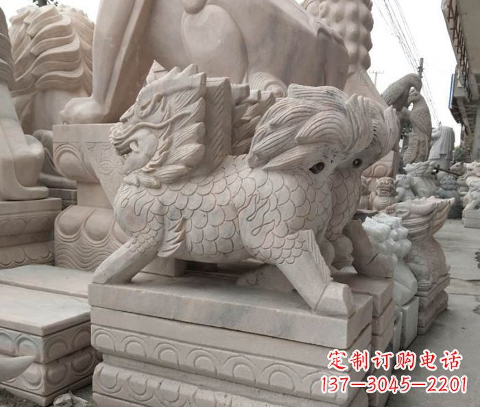 宁德大理石麒麟古代神兽石雕