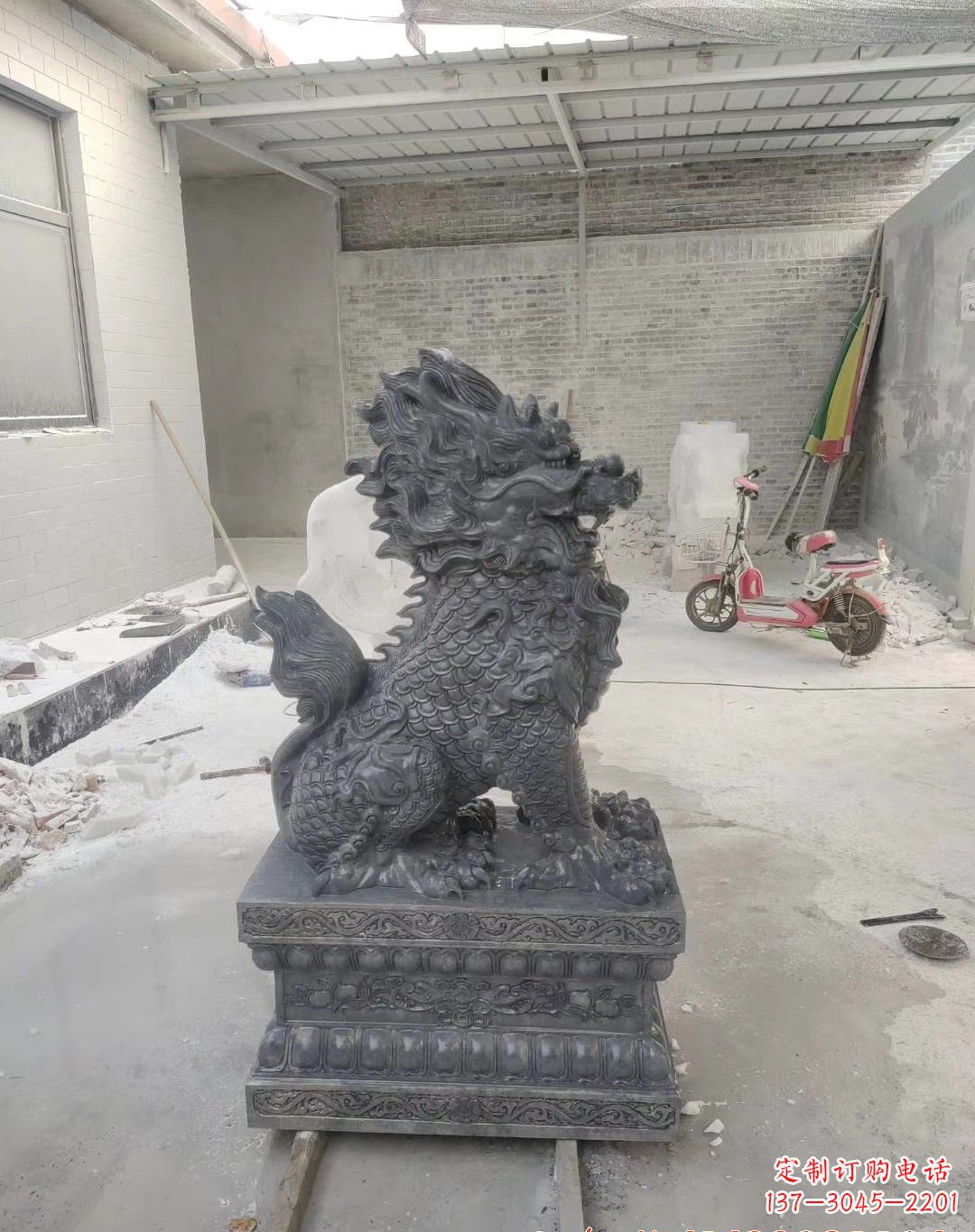宁德传世工艺大理石麒麟雕塑