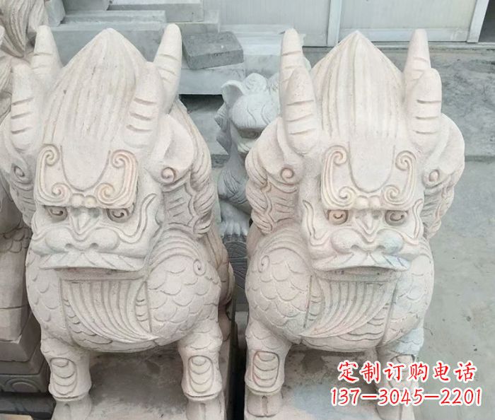 宁德品质卓越的大理石麒麟古兽雕塑