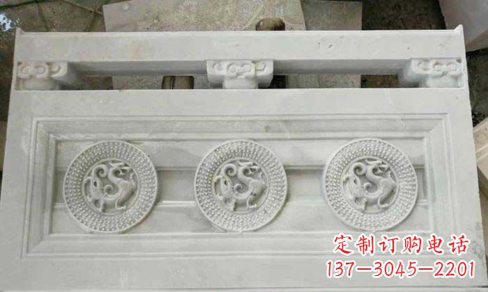 宁德精美青龙石浮雕栏板雕塑