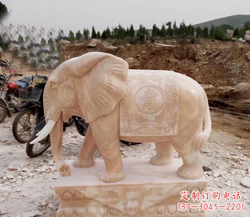 宁德优雅大象大理石雕塑