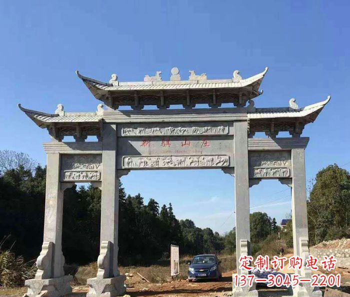 宁德精美石雕牌坊雕塑