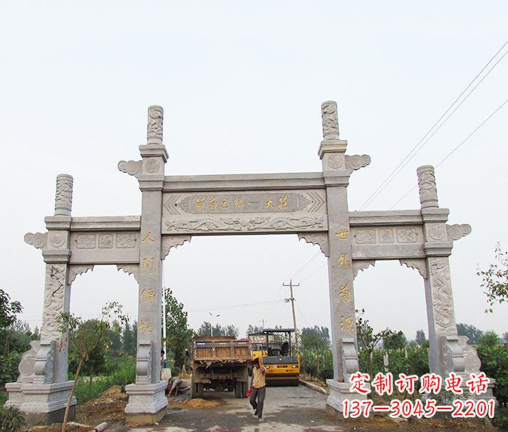 宁德大理石牌坊石雕,艺术精髓永不凋零