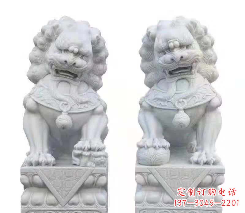 宁德大理石狮子雕塑震撼视觉、传承文化