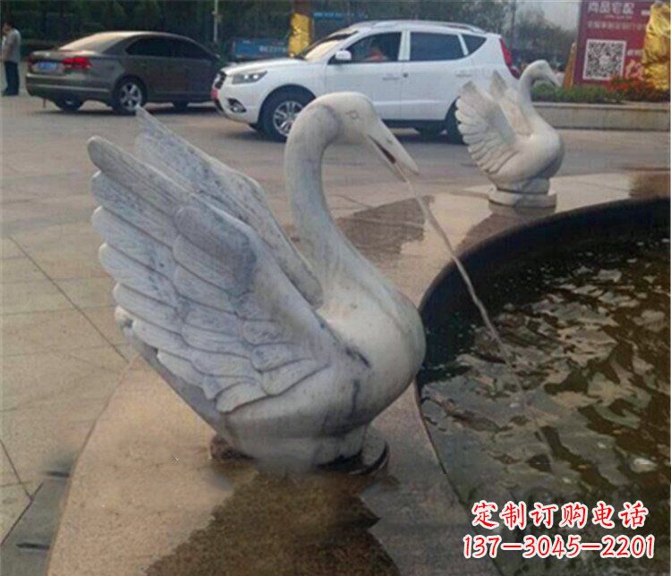 宁德大理石天鹅喷泉石雕