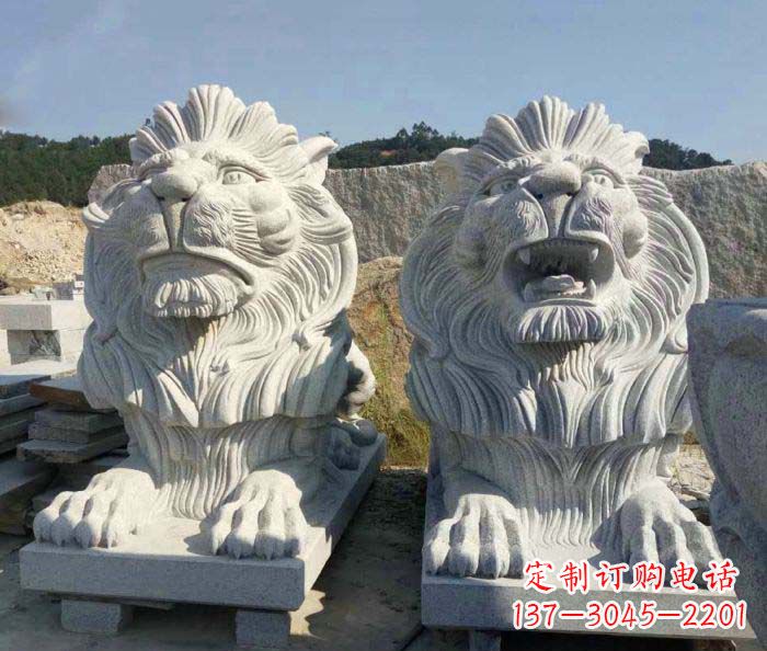 宁德大理石西洋欧式石狮子雕塑