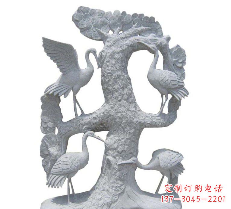 宁德精美大理石松树雕塑