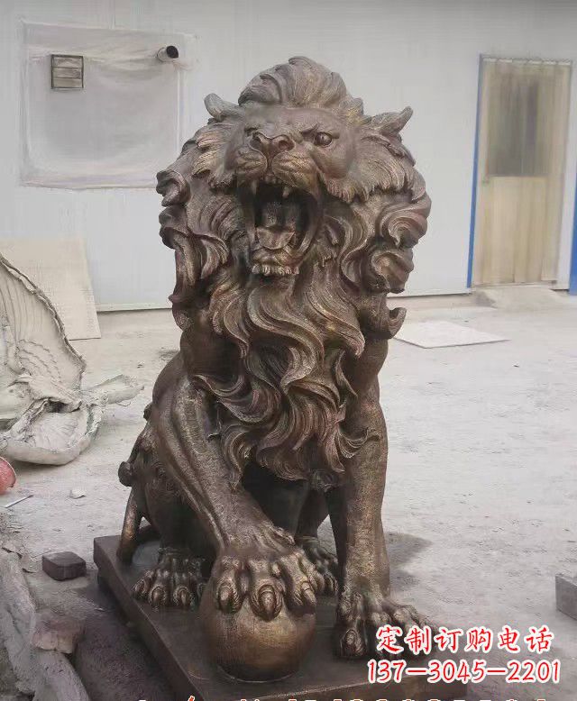 宁德大理石狮子雕塑,演绎优雅狮子魅力