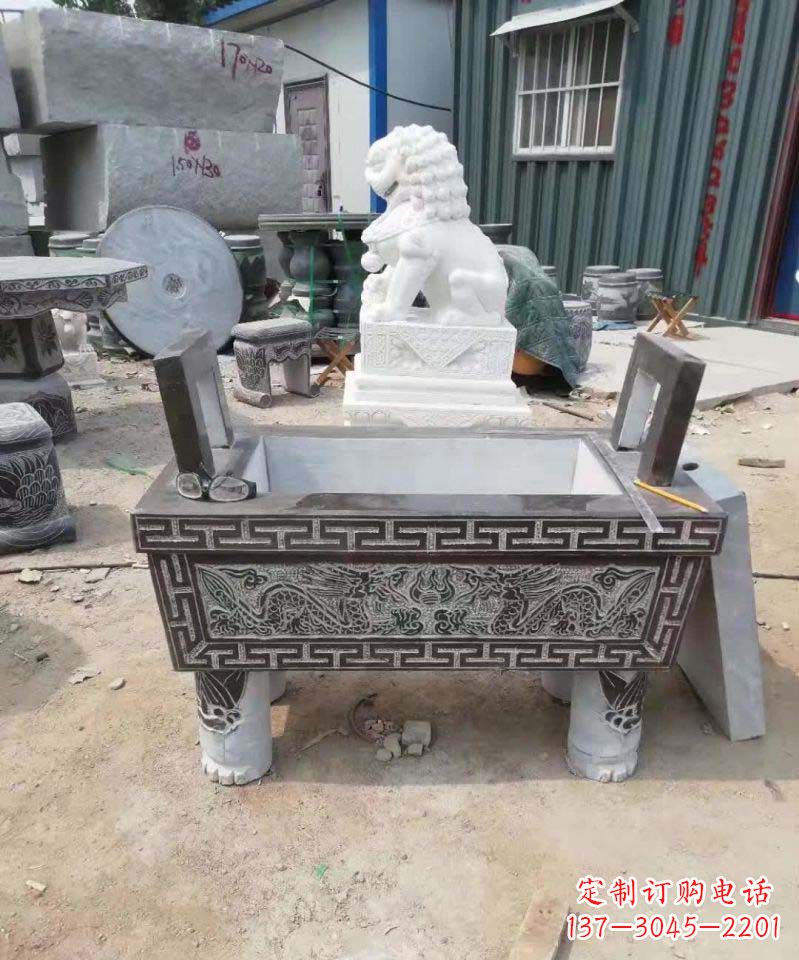 宁德精美大理石香炉雕塑