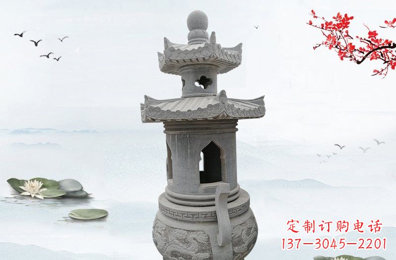 宁德精美工艺石香炉雕塑