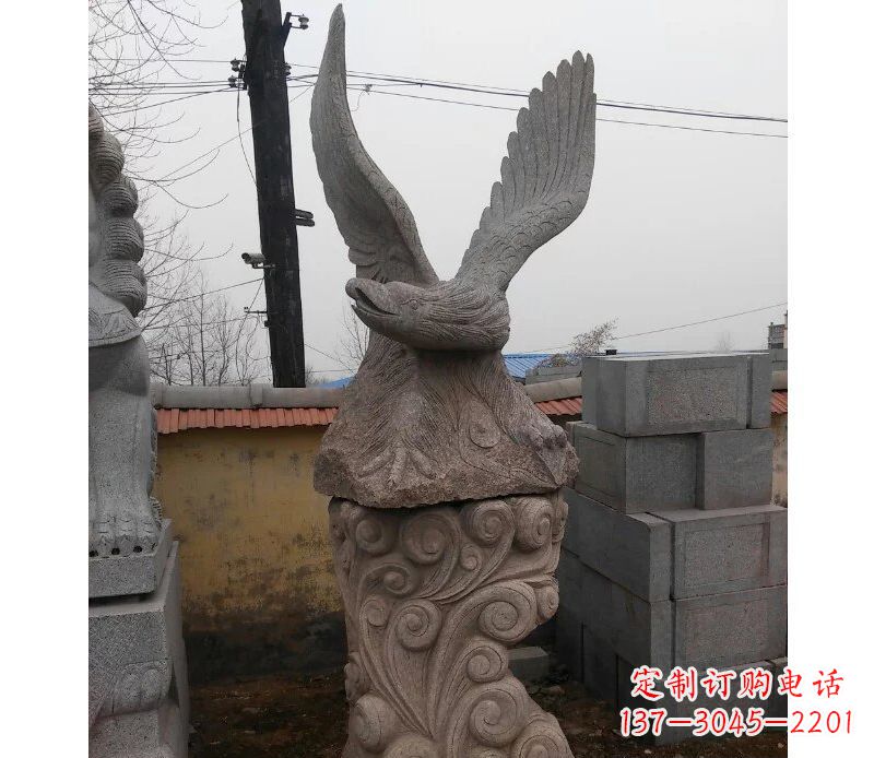 宁德绚丽振翅的大理石雄鹰雕塑