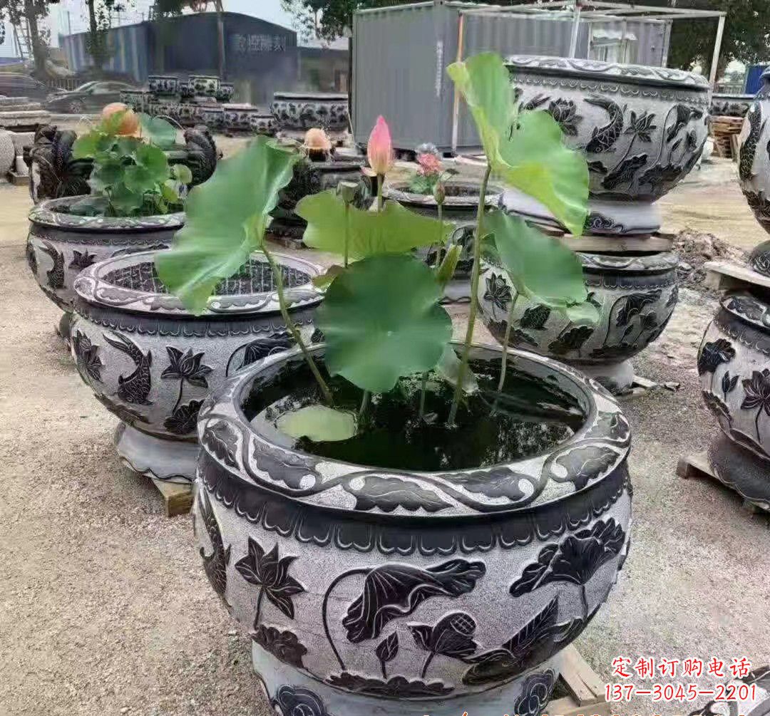 宁德精美大理石鱼缸雕塑
