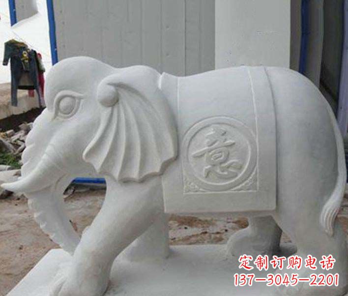 宁德传承财富祝福，大理石招财大象雕塑
