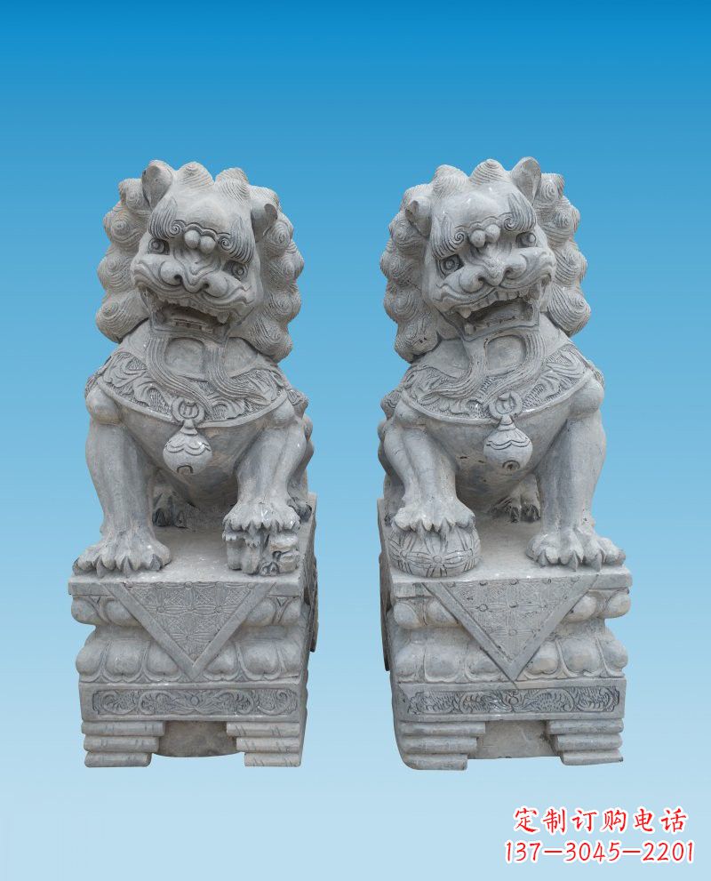 宁德精致雕刻的大理石狮子雕塑