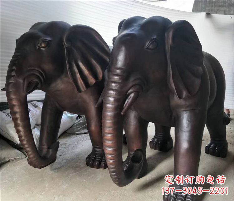 宁德优雅精美的铜制大象雕塑