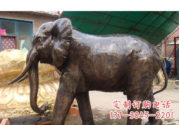 宁德精美大象铜雕塑