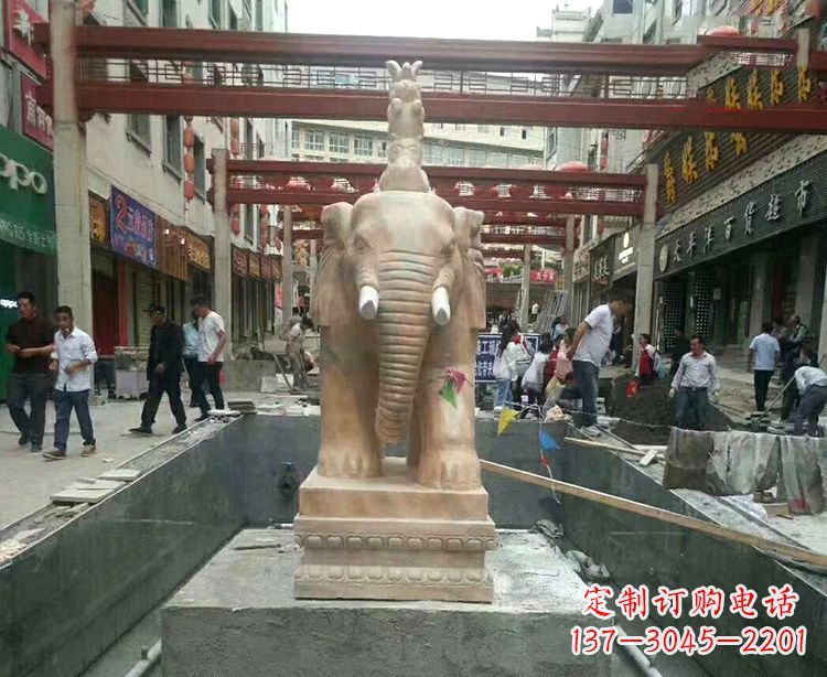 宁德优雅活泼的大象石材雕塑