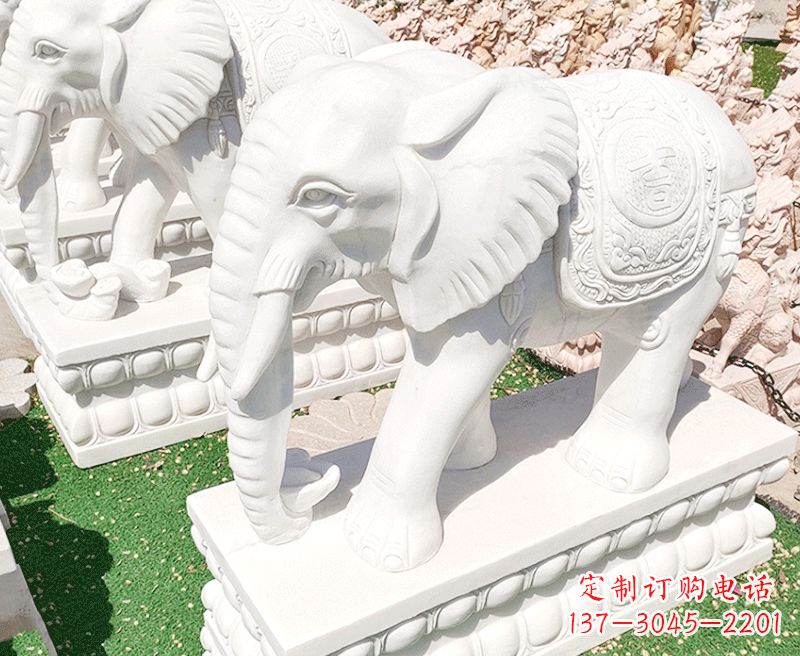宁德精美工艺 大象石雕雕塑