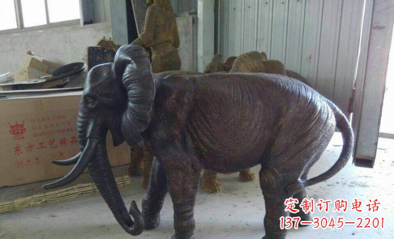 宁德大象铜雕 动物雕塑