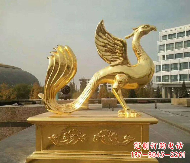 宁德大型凤凰动物铜雕塑