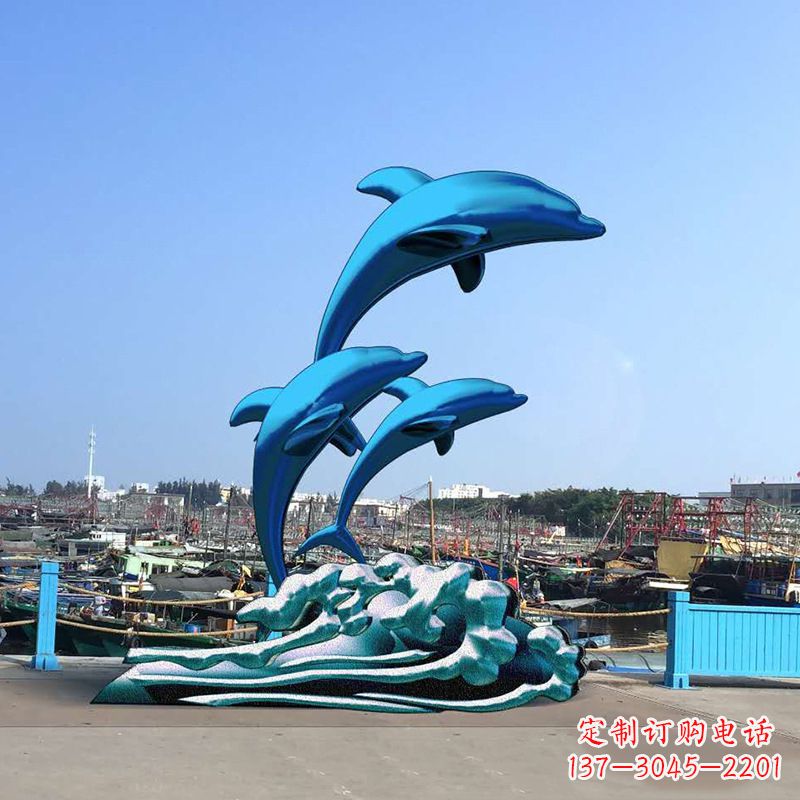 宁德大型海豚玻璃钢景观雕塑
