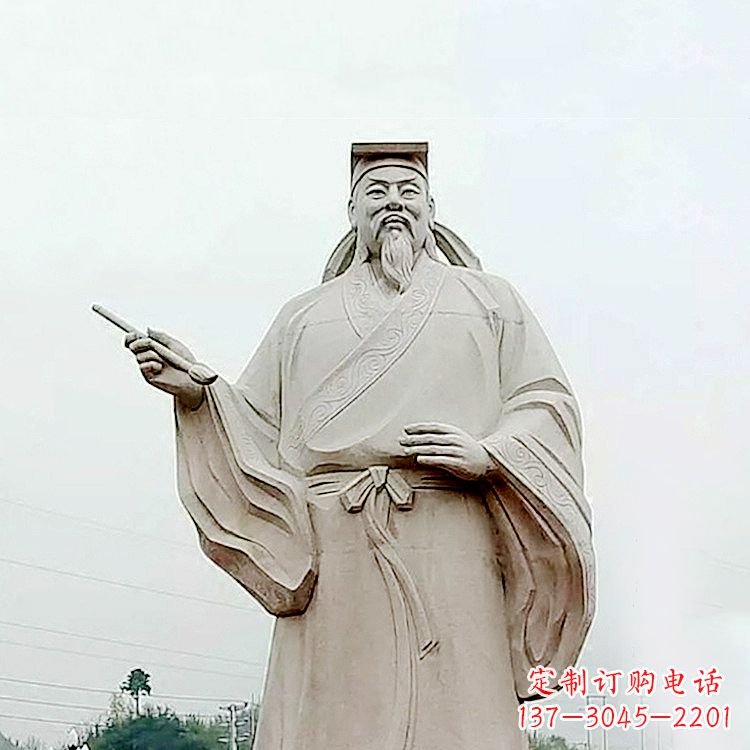 宁德精美石雕王羲之景观雕塑