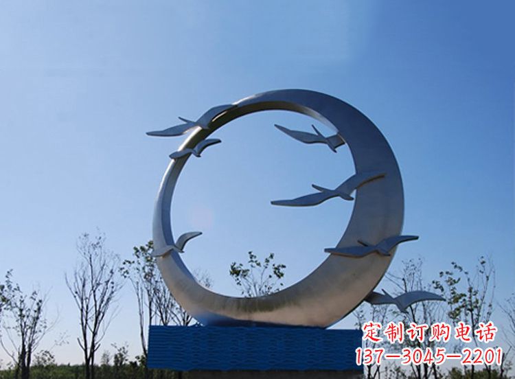 宁德大雁不锈钢景观雕塑