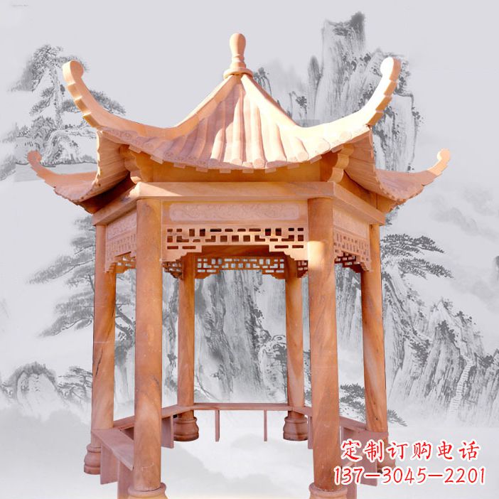 宁德优雅大理石雕刻凉亭