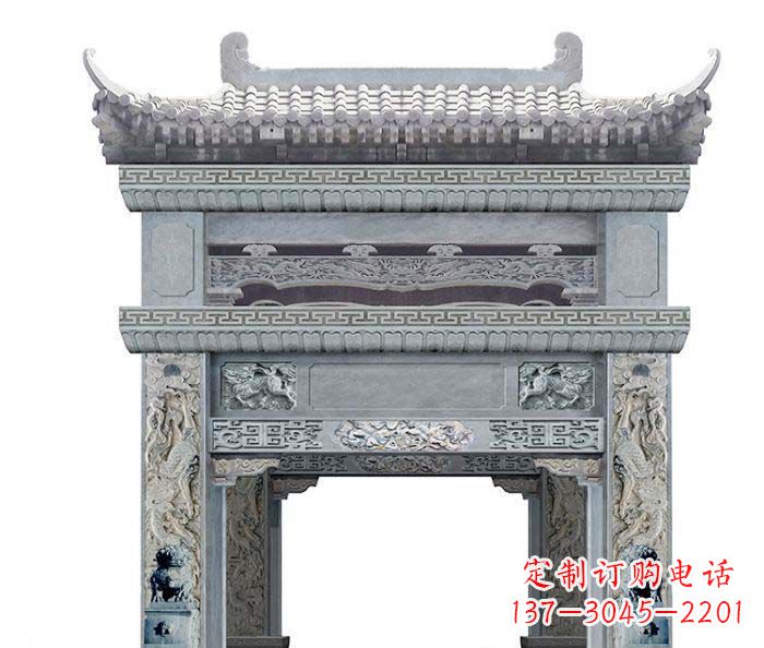 宁德精美石雕牌坊雕塑