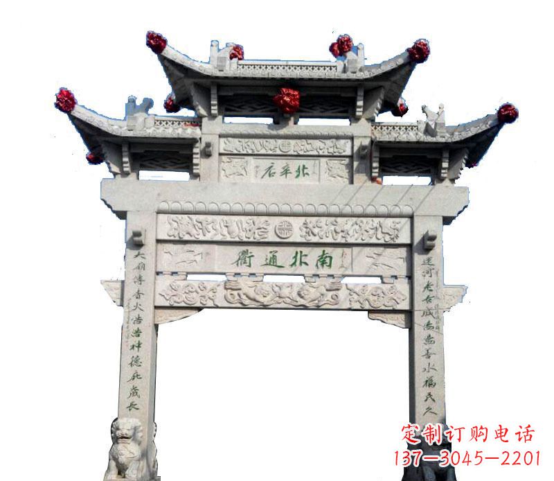 宁德精美石牌坊雕塑
