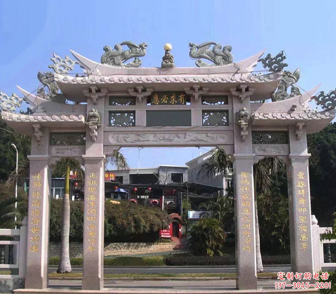 宁德精美石雕牌坊雕塑——传承文化的艺术精品