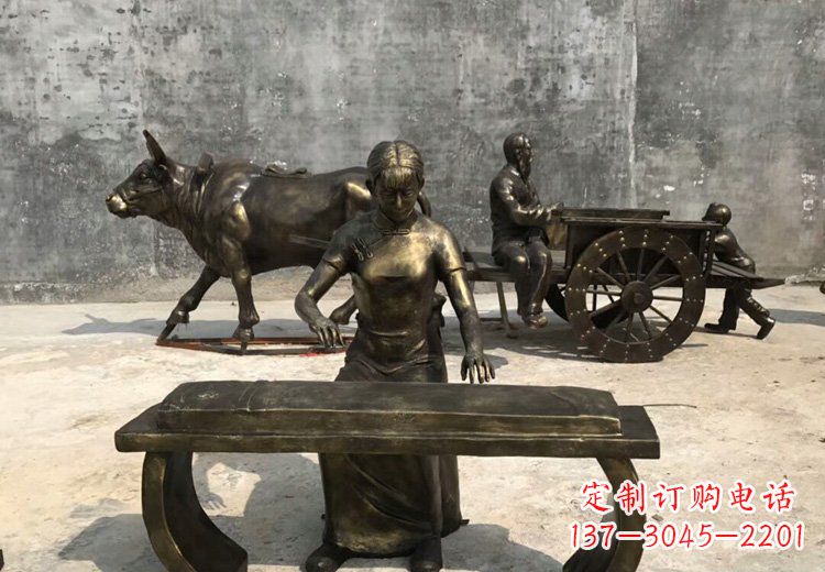 宁德精美绝伦的古筝铜雕