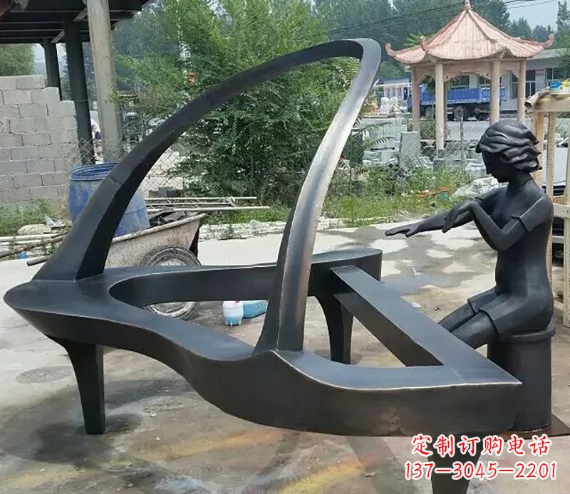 宁德钢琴抽象铜雕
