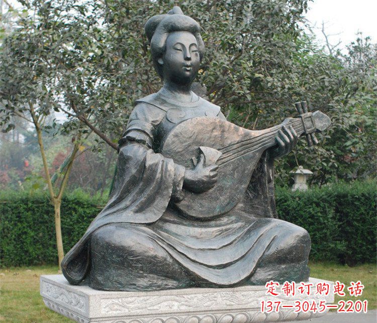 宁德古典风情弹琵琶雕塑