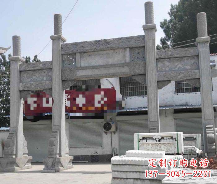 宁德领雕塑 | 专业定制道路大理石牌坊雕塑