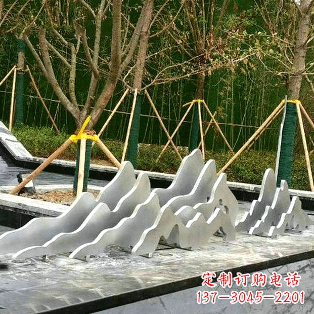 宁德高品质室外不锈钢假山雕塑
